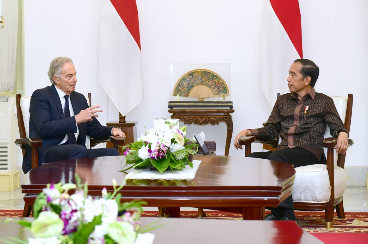 Jokowi Sambut Tony Blair, Bahas Rencana Pemindahan IKN