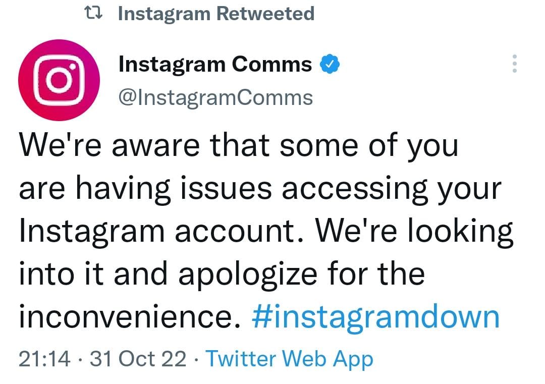 Instagram Down, Penggunanya Alami Suspend Accound