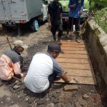 Ditambal, Lubang Jembatan Kalitempur Sinanggul Sudah Teratasi