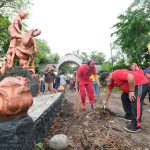 Gotong Royong, Taman Sriwedari Dibersihkan 1.500 Aparat Gabungan