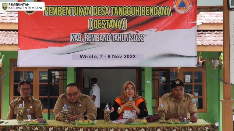Meminimalisasi Potensi Bencana, Pemkab Rembang Bangun Destana di Desa Wiroto