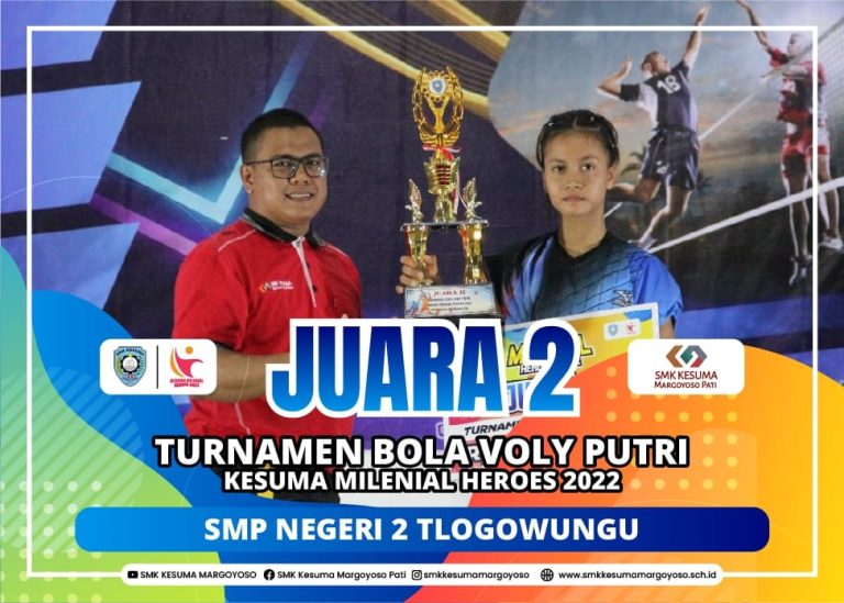 Sengit, Tim Voli Putri SMPN 1 Cluwak Kalahkan SMPN 2 Tlogowungu di Kesuma Milenial Heroes 2022