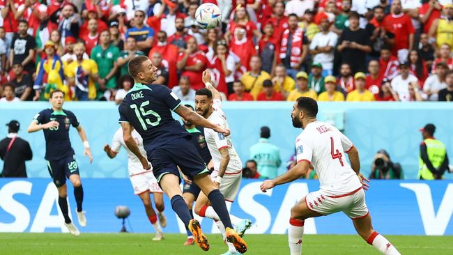 Hasil Australia Vs Tunisia: Gol Semata Wayang Mitchell Duke Menangkan Socceroos