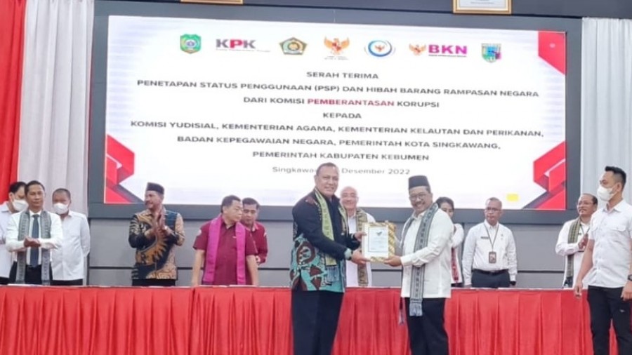 Kemenag Terima Aset Rampasan KPK lagi, Berupa Lahan 1.596 m2
