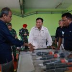Menhan Prabowo Cek Langsung Kemampuan Produksi Amunisi dan Gudang PT Pindad di Malang