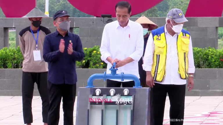 Presiden Jokowi Resmikan Bendungan Semantok di Nganjuk (Foto: Dok Setkab RI)