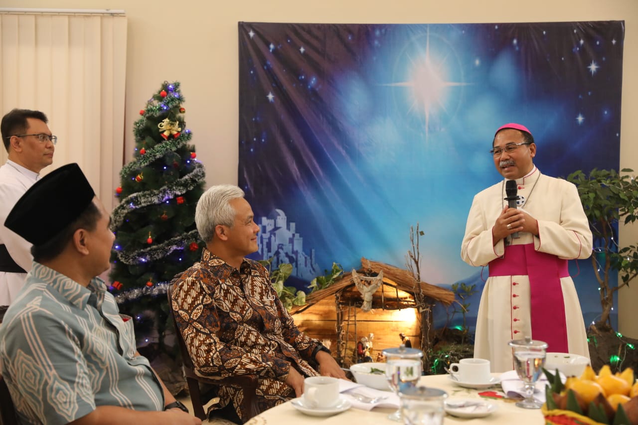 Natal Meriah dan Kondusif, Uskup Agung Apresiasi Kekompakan Ganjar dan Forkopimda (Foto: Dok Humas Pemprov Jateng)