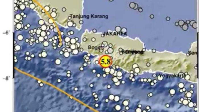 Gempa M 5,8 Guncang Sukabumi, Jawa Barat