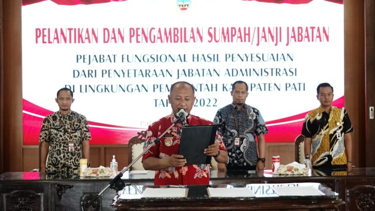 Pj Bupati Pati Lantik 27 Pejabat Administrasi