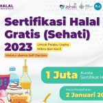 Sertifikasi Halal Gratis 2023 Dibuka, Tersedia 1 Juta Kuota