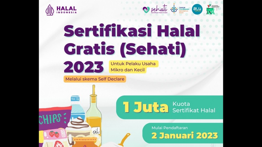 Sertifikasi Halal Gratis 2023 Dibuka, Tersedia 1 Juta Kuota