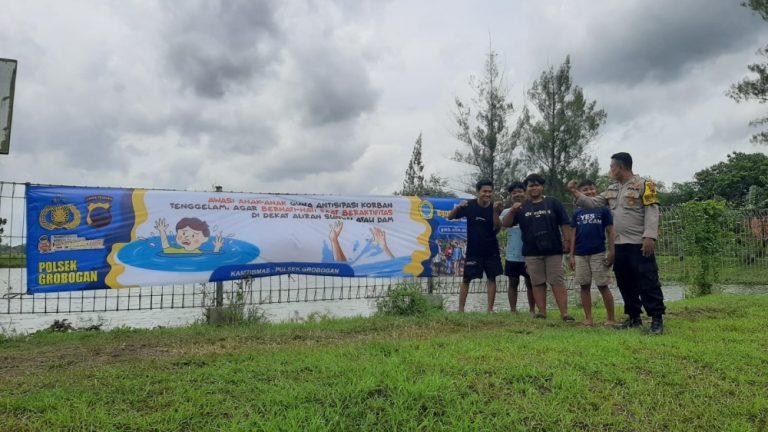 Polsek Grobogan Sebar Imbauan, Antisipasi Cegah Orang Tenggelam