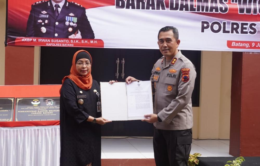 Diresmikan Kapolres, Barak Dalmas Hibah dari Pemkab Batang