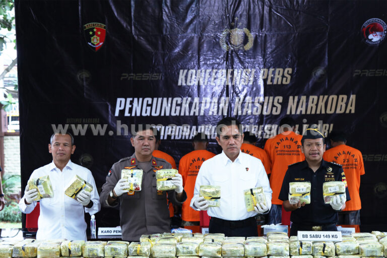 Polri Tangkap 6 Tersangka, Berikut 149 Kg Sabu Jaringan Malaysia