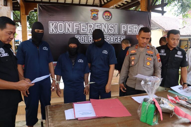 Reskrim Polres Sragen Ringkus Pelaku Curanmor Lintas Kabupaten