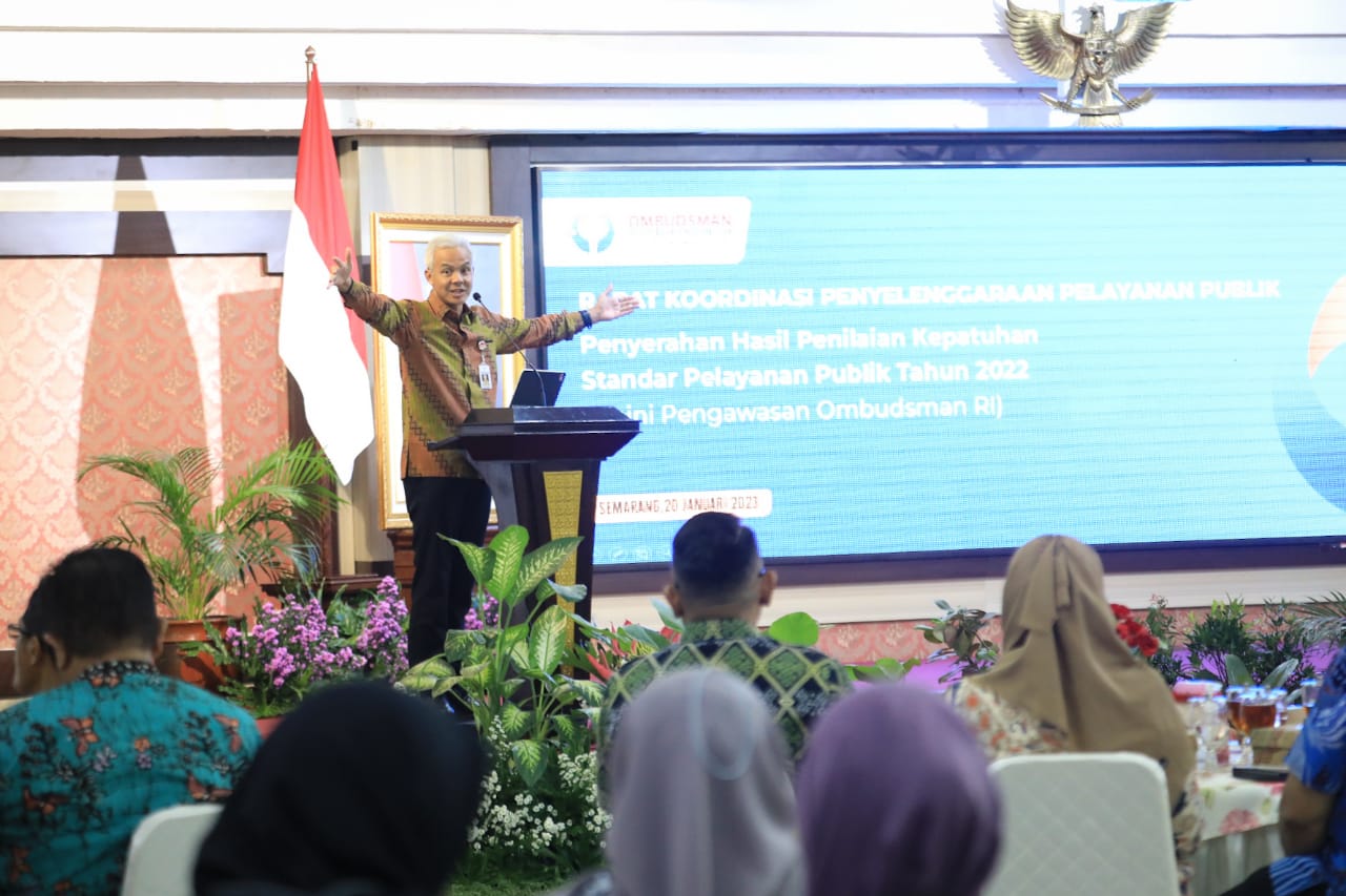 Pelayanan Publik Makin Baik, Ganjar Apresiasi Penilaian Ombudsman RI