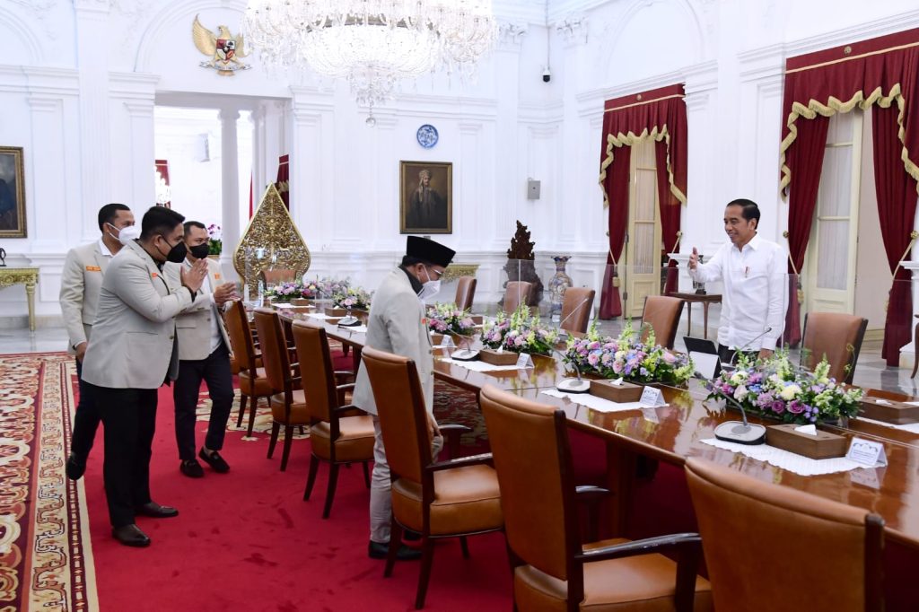 Temui Presiden Jokowi, PP Pemuda Muhammadiyah Dukung Pembangunan IKN (Foto: Dok BPMI Setpres RI)