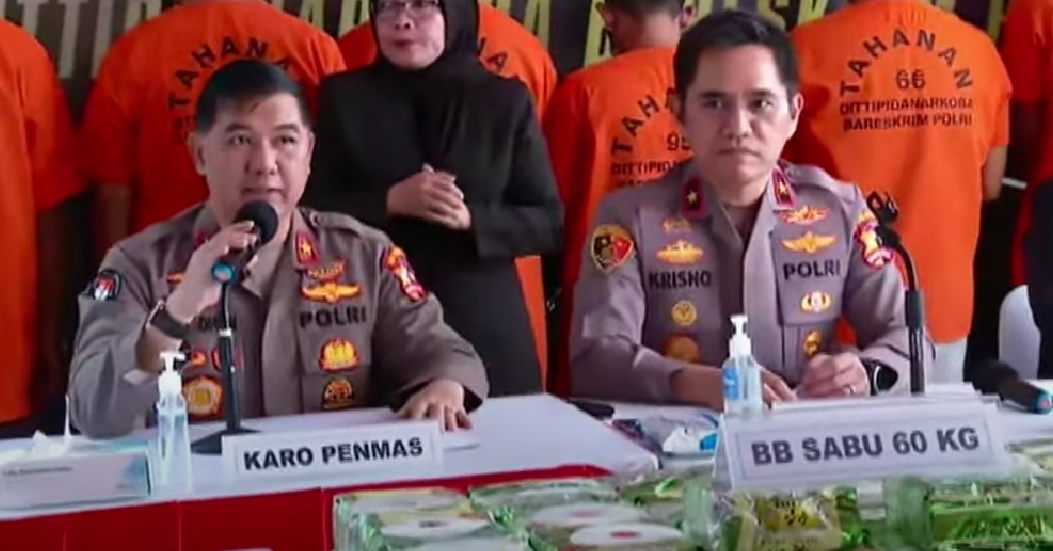 Polri Memusnahkan 60 Kg Sabu dari Jaringan Malaysia-Aceh