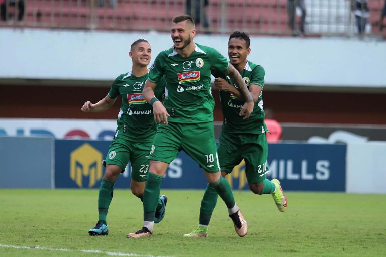 Selebrasi PSS Sleman di laga lawan Arema FC. (Foto: Dok Media PSS)