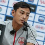 Striker Persis Solo, Samsul Arif dalam sesi jumpa pers BRI Liga 1 2022/2023 (Dok Media Persis Solo)