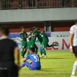 Selebrasi PSS Sleman pada laga lawan RANS Nusantara FC. (Foto: Dok PT LIB)