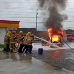 Respon Cepat Polres Magelang Kota saat Mobil Terbakar di SPBU Canguk