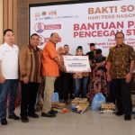 Rangkaian HPN, Bulog dan PWI Peduli Salurkan Bantuan Beras