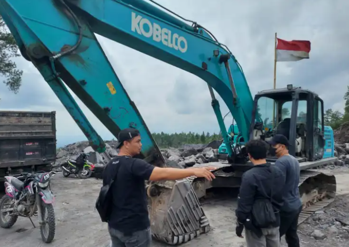 Polresta Magelang Gerebek Tambang Ilegal Di Lereng Gunung Merapi