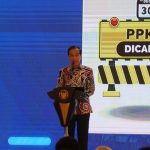 Presiden Jokowi saat menghadiri sekaligus membuka Rakernas APPSI Tahun 2023, Kamis (23/02), di Ballroom Hotel Novotel, Kota Balikpapan, Kaltim. (Foto: Dok Humas Setkab/Dindha)