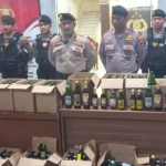Operasi Pekat, Polres Pekalongan Sita Ratusan Botol Miras