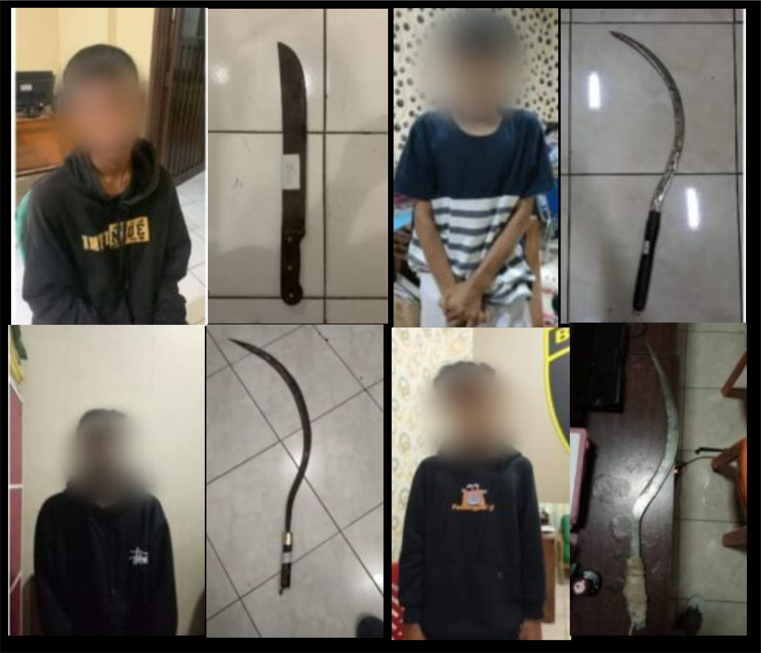Geng Motor Remaja Ditangkap, 4 Jadi Tersangka karena Bawa Sajam