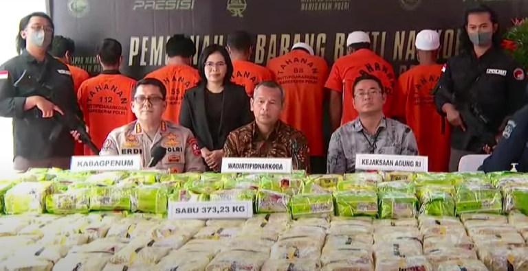 Polri Musnahkan 373 Kg Sabu, 17 Kg Ganja dan 705 Butir Ekstasi