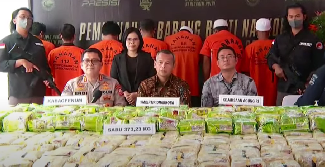 Polri Musnahkan 373 Kg Sabu, 17 Kg Ganja dan 705 Butir Ekstasi