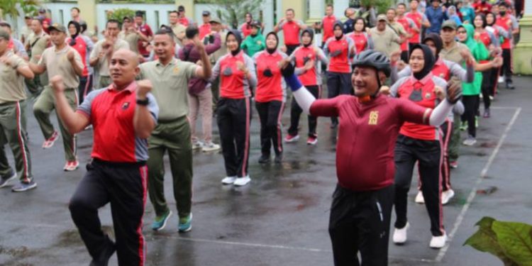 Eratkan Sinergitas Lintas Institusi, Kodim Pati Gelar Olahraga Bersama