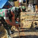 Koramil dan Polsek Pucakwangi Bantu Renovasi Rumah Korban Kebakaran