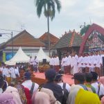 Ratusan Kontingen Ikuti Kirab Banyu Panguripan Ta’sis Masjid Al-Aqsha Menara Kudus