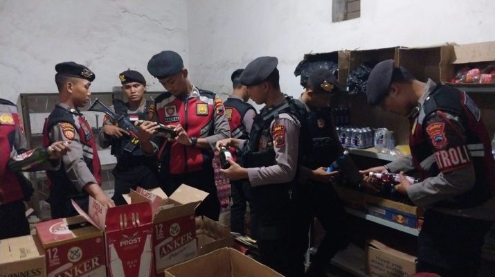 Operasi Pekat Sat Samapta Polres Brebes Sita 12 Dus Miras dari Jatibarang
