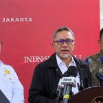 Mendag Zulkifli Hasan, Menteri Pertanian Syahrul Yasin Limpo, dan Kepala Badan Pangan Nasional Arief Prasetyo Adi.