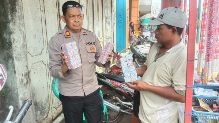 Kapolsek Jatibarang Pimpin Razia Pekat, Amankan Ribuan Butir Petasan