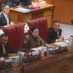Ketua DPR RI Puan Maharani dalam Rapat Paripurna DPR yang digelar di Gedung Nusantara II, Selasa (21/03).