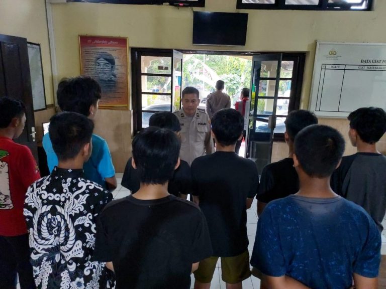 Gagalkan Perang Sarung, Polsek Muntilan Amankan 9 Remaja Berstatus Pelajar