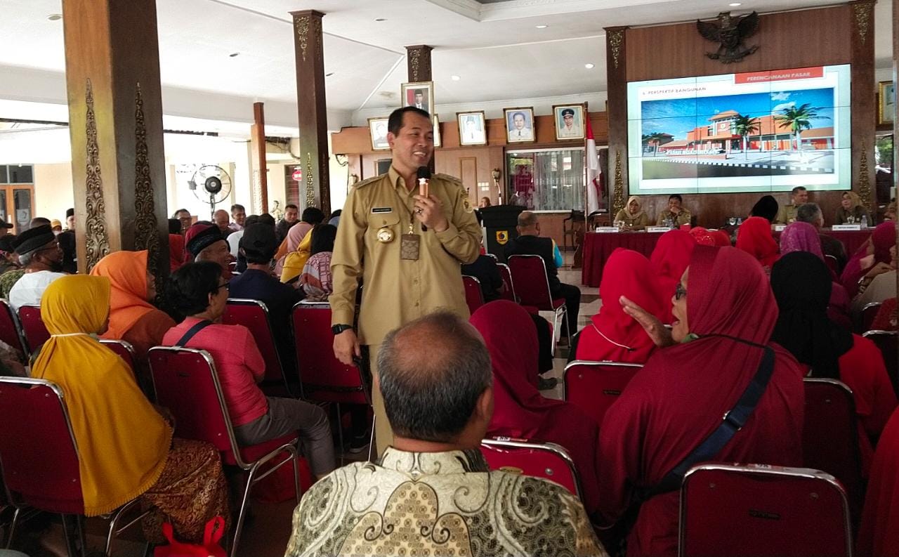 Revitalisasi Pasar Krisak dan Ngadirojo, Bupati Jamin Tidak Ada Jual Beli Kios