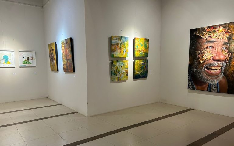 Lukisan yang ditampilkan dalam pameran lukisan di Limanjawi Art House, Borobudur Kabupaten Magelang pada 19-31 Maret 2023.