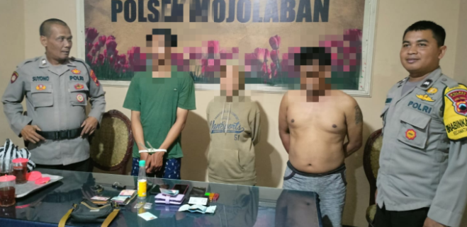 Satresnarkoba Polres Sukoharjo Amankan Tiga Pelaku Pengguna Sabu