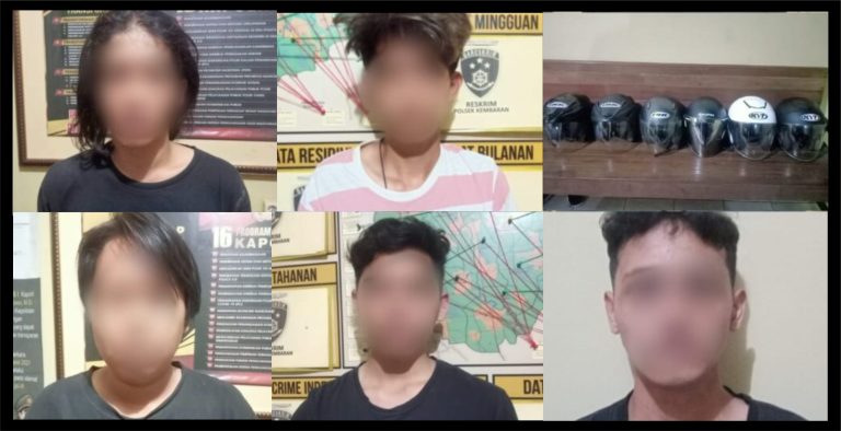Amankan 6 Pelaku, Polisi Bongkar Sindikat Pencurian Ratusan Helm
