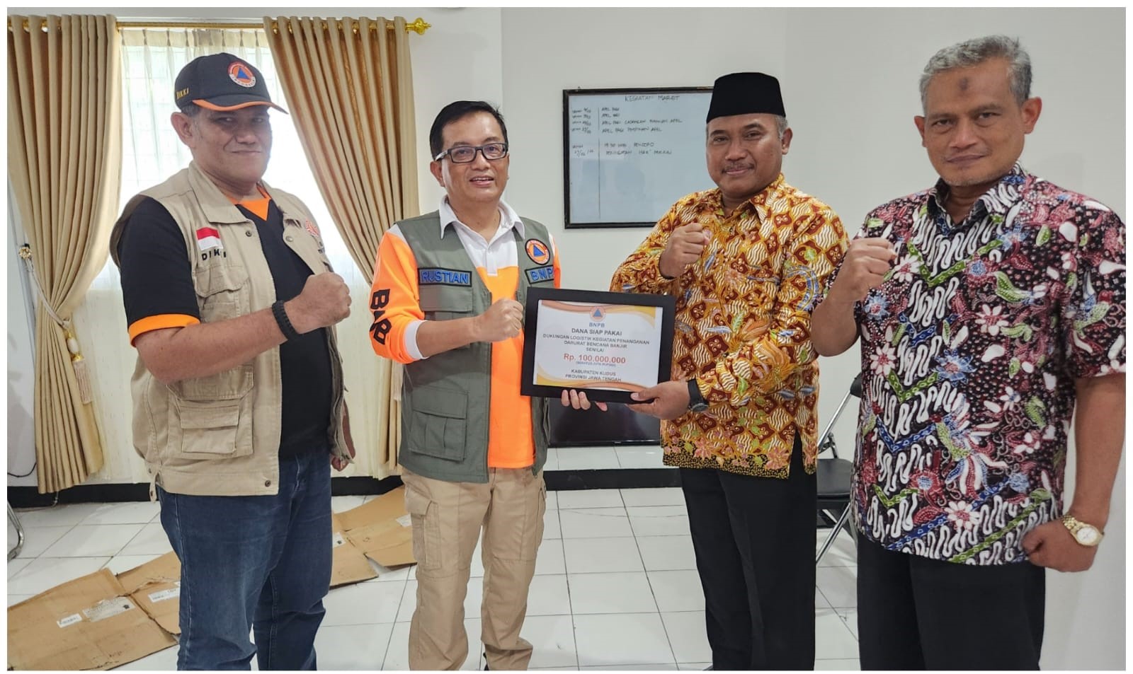 BNPB Serahkan DSP Rp 500 Juta untuk Penanganan Banjir Pati dan Kudus