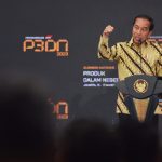 Presiden saat membuka Business Matching Produk Dalam Negeri Tahun 2023, di Istora Senayan, Gelora Bung Karno, Jakarta, Rabu (15/03).