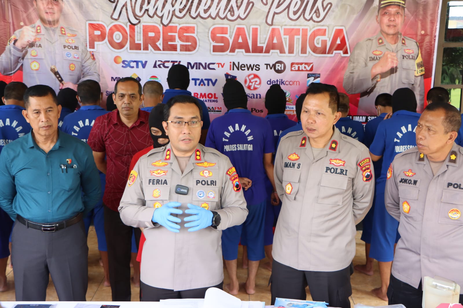 Satreskrim Polres Salatiga Ringkus 8 Tersangka Judi Online