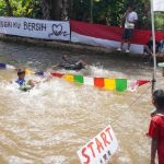 Serunya Anak-anak Ikuti Lomba Langenan Ban Berhadiah Kambing