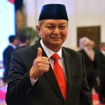 Kepala BNPT Komjen Rycko Amelza usai pelantikan di Istana Negara, Jakarta, Senin (03/04).